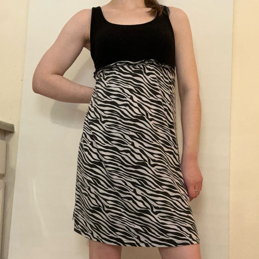 Pj Couture Black and White Zebra Chemise